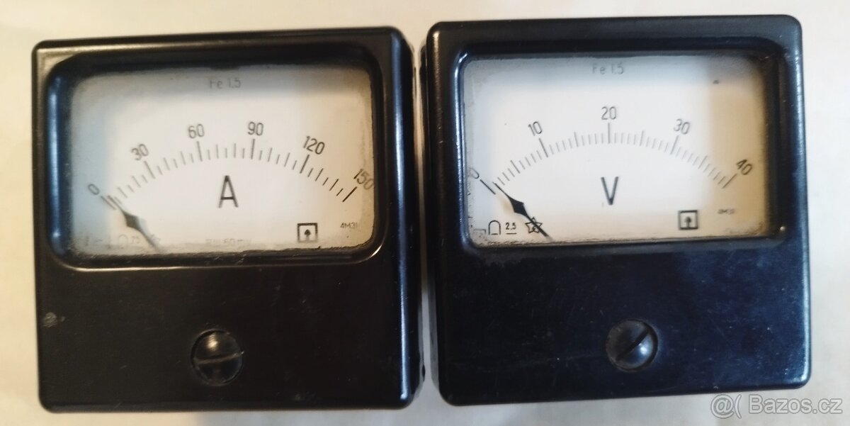 Ampérmetr-150A+voltmeter40V