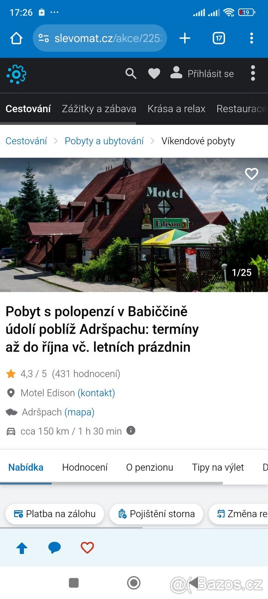 Voucher Babiččino údolí-adrspach