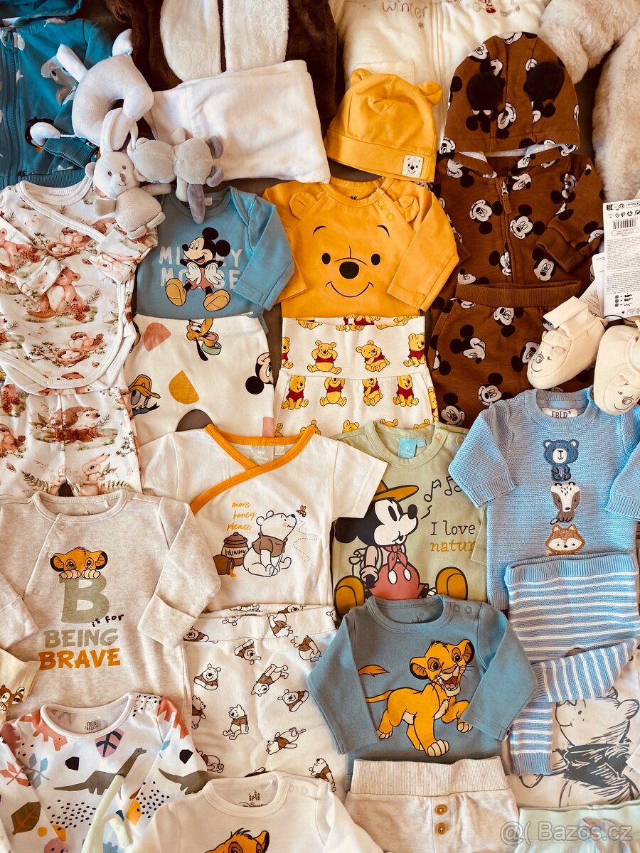 Balík oblečení na miminko 0-6 m neutrální