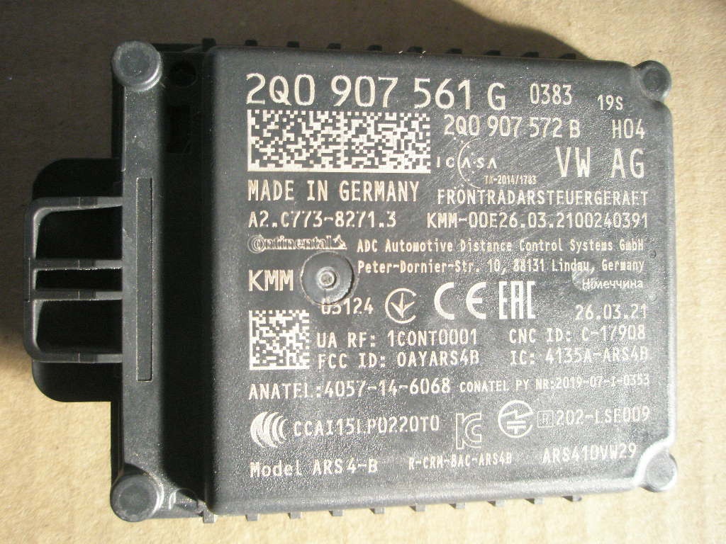 Díly 2023 Škoda Kamiq atd. Radar 2Q0907561 jen 4t km