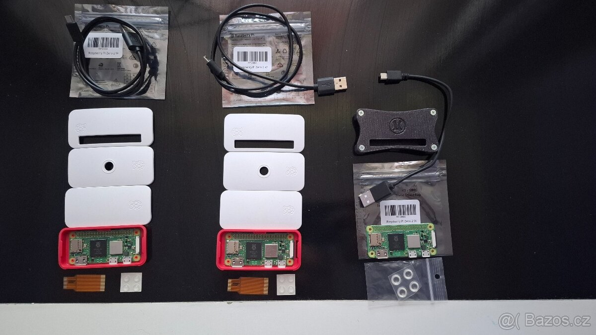 3x Raspberry Pi Zero 2W + krabička - Vše v záruce