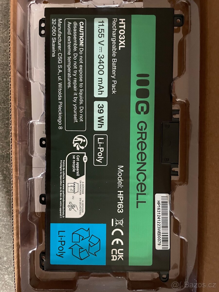 Baterie pro HP 250 G8 Notebook