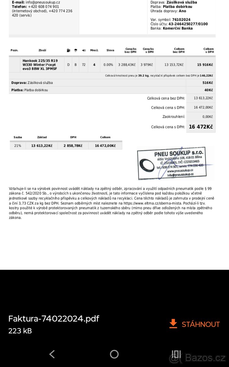 Hankook 225/35 R19 W330 Winter icept evo3 88W XL 3PMSF