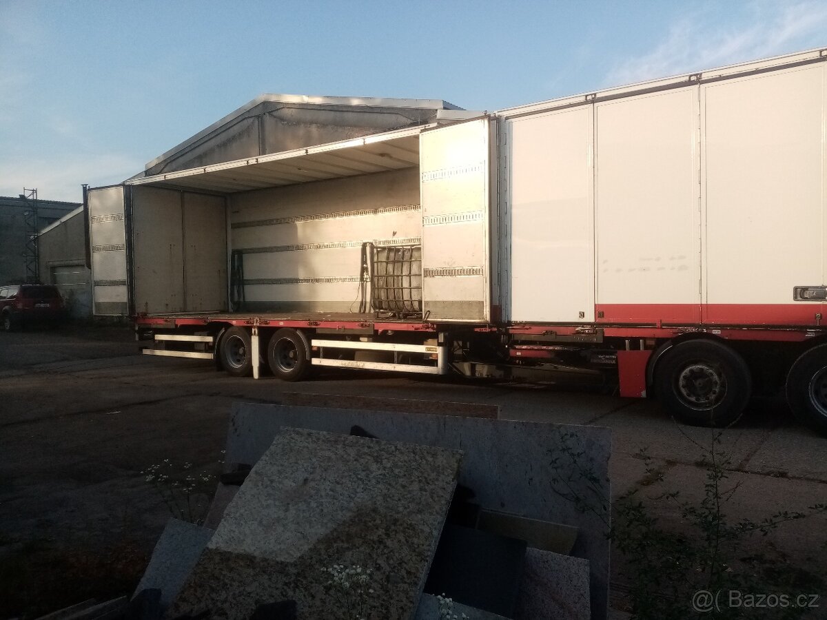 BDF KONTEJNER SKŘÍŇĚ PRŮJEZDNÁ SOUPRAVA + PŘÍVĚS