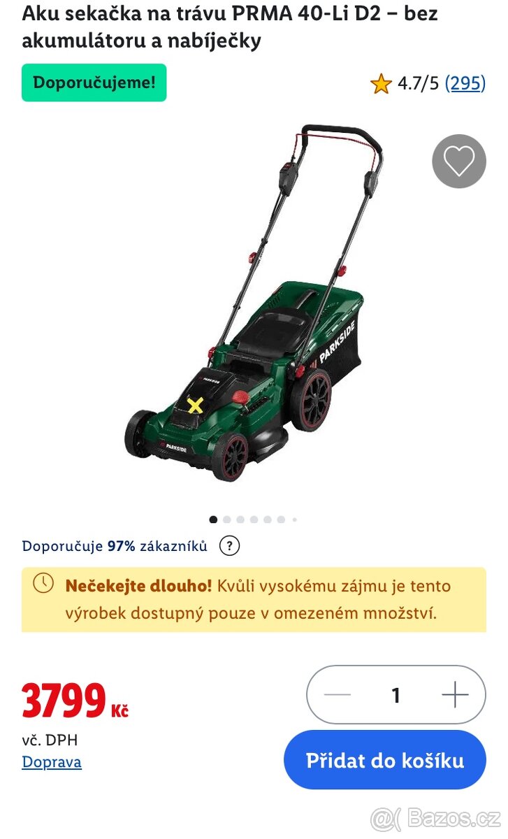 Sekačka Parkside AKU