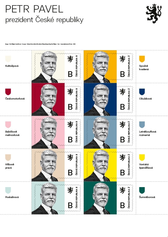 Poštovní známky prezidenta Petra Pavla