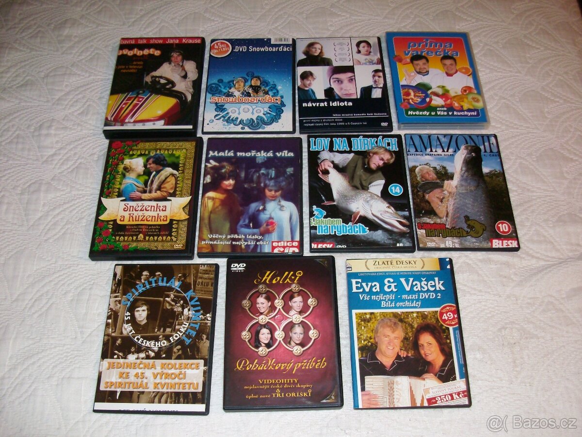 různé tituly DVD