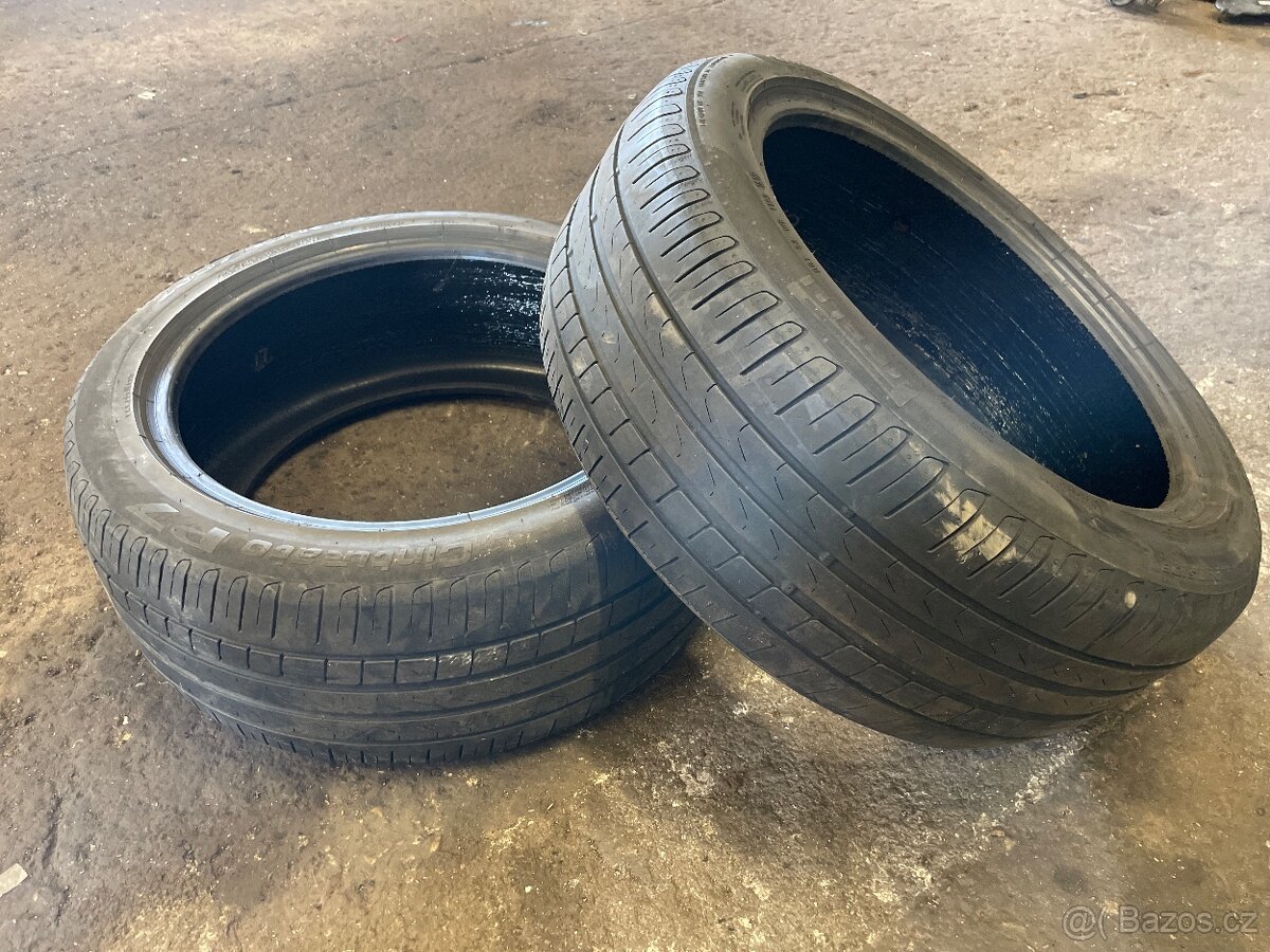 2x letní pneu Pirelli,235/45 R18, 2x4,5mm,DOT 17