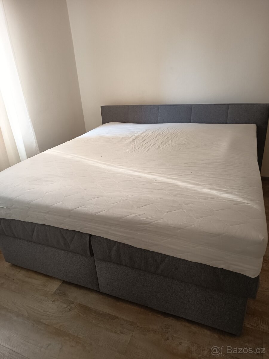 Postel s matrací ANABEL - šedá, 180x200 cm