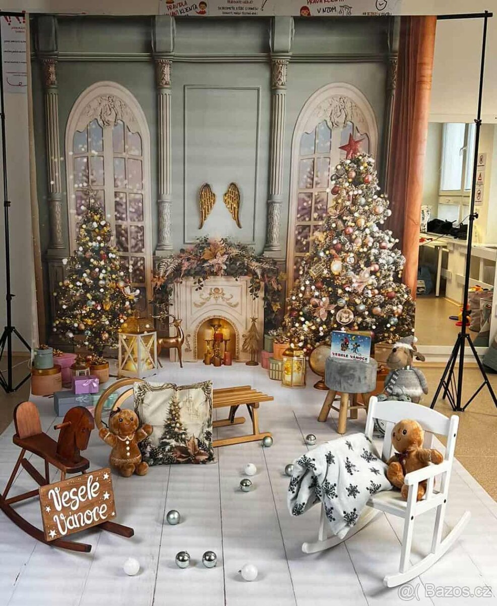 Prodám kvalitní vinylové vánoční fotopozadí