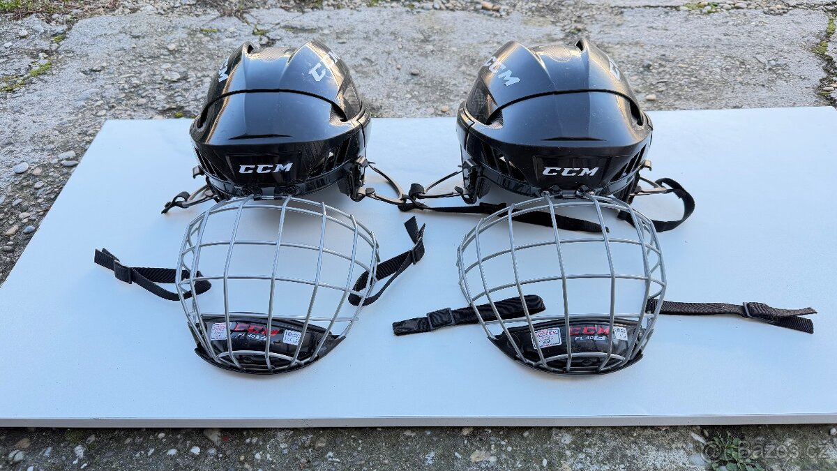 ✅ 2 x HOKEJOVÉ PRILBY - CCM FL40 S veľkosť JUNIOR - S ✅