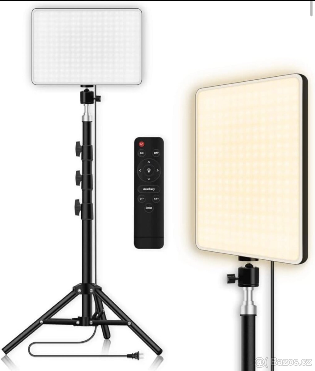 Led video světlo panel + stativ 220