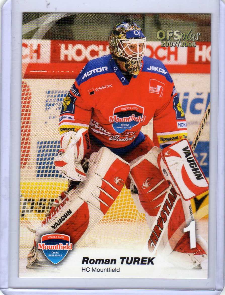 Brankářská hokejka Romana Turka