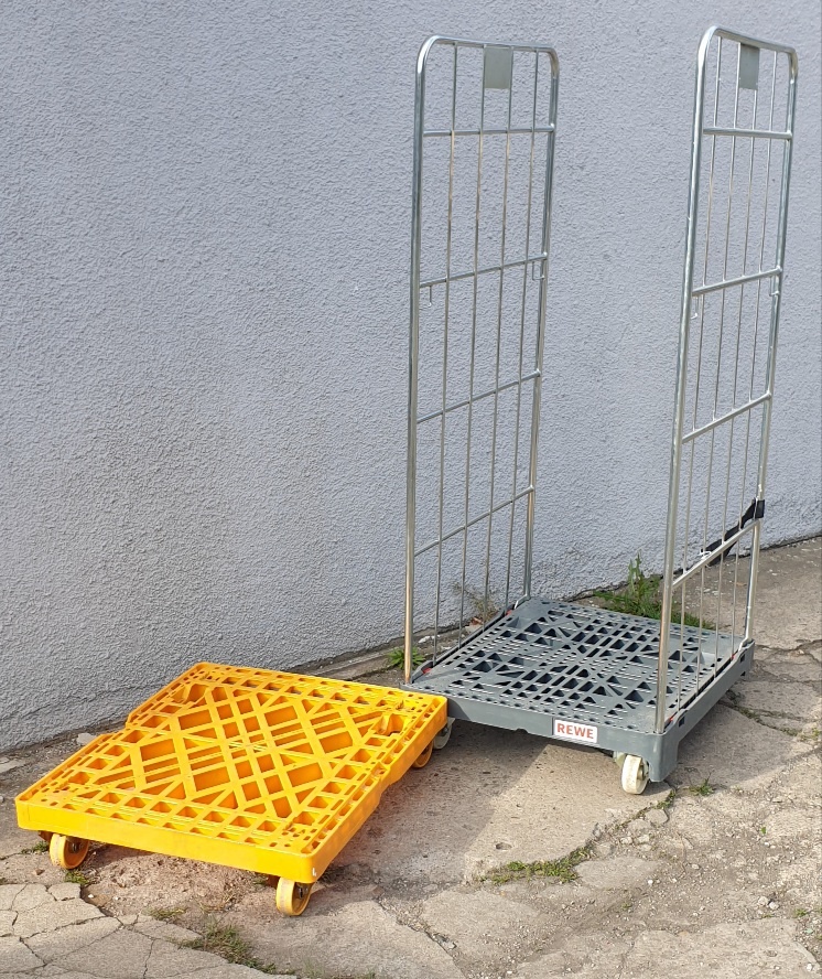 Pojízdný skládací rollkontejner s bočními mřížkami do 500 kg