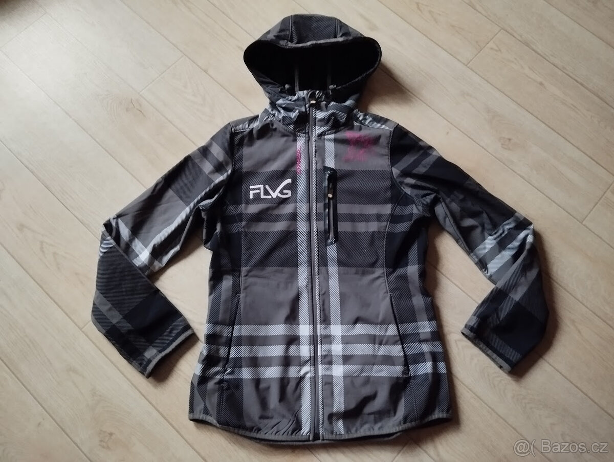 O'Neill softshelová bunda vel.L šedá / růžová