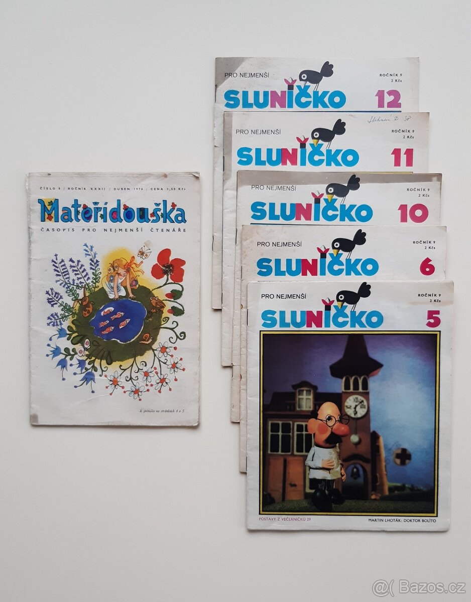 Staré časopisy - Sluníčko, ABC, Ohníček, Pionýrská stezka