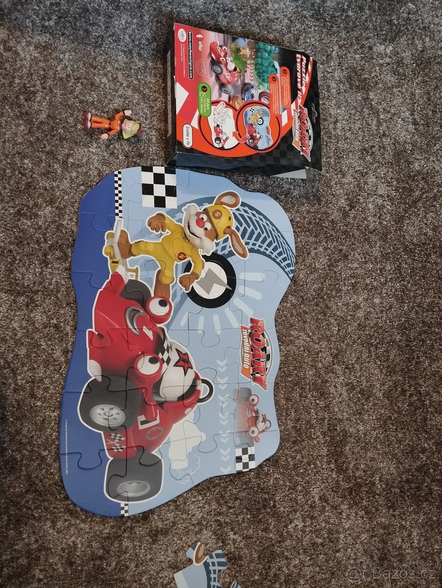 Puzzle Roary závodni auto a figurka zdarma