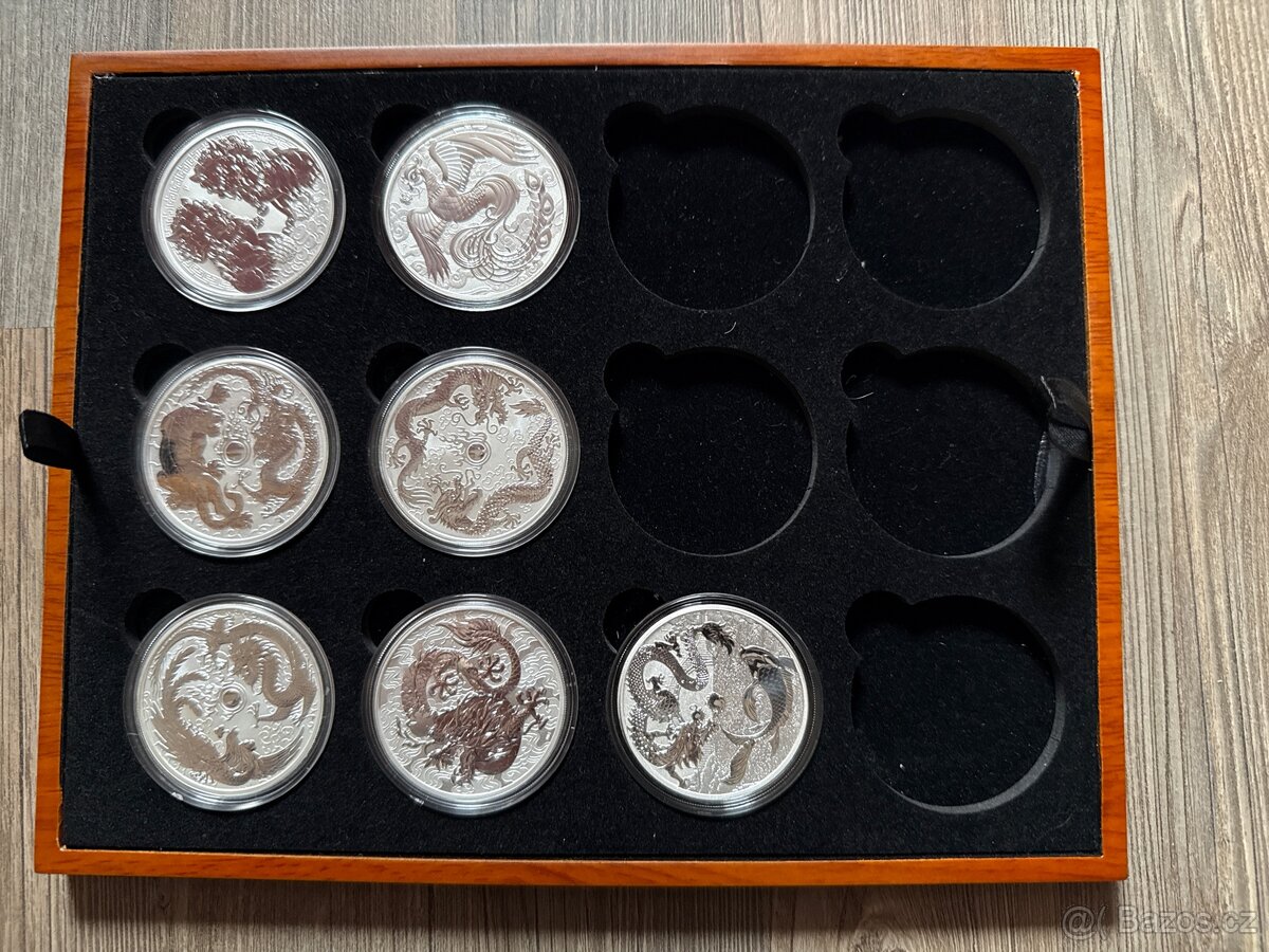 Serie Chinese Myths and Legends 7x 1oz stříbrné mince