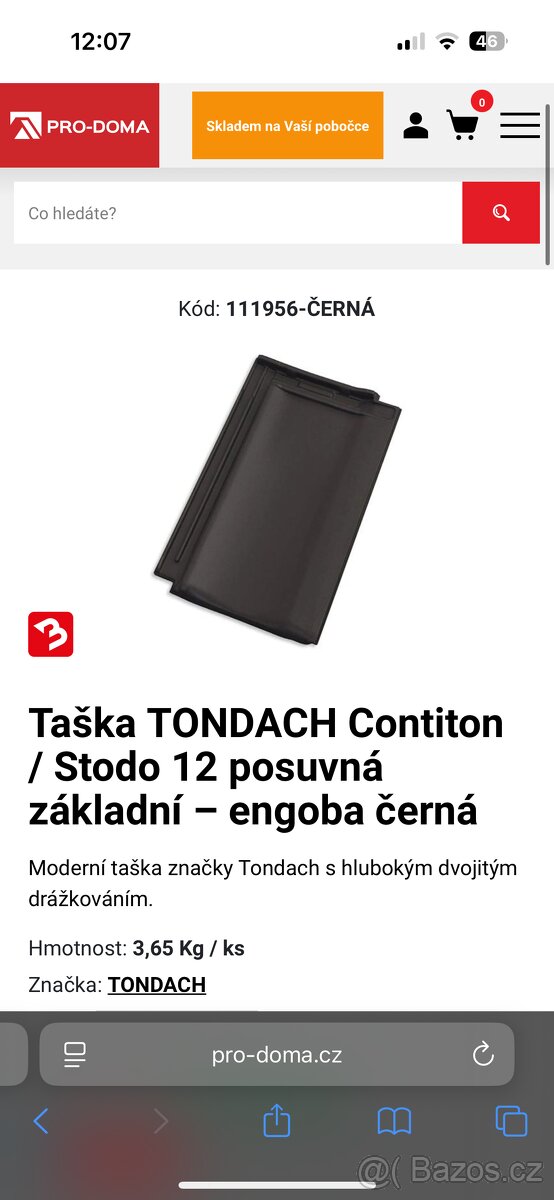Tašky tondach stodo/contiton 12