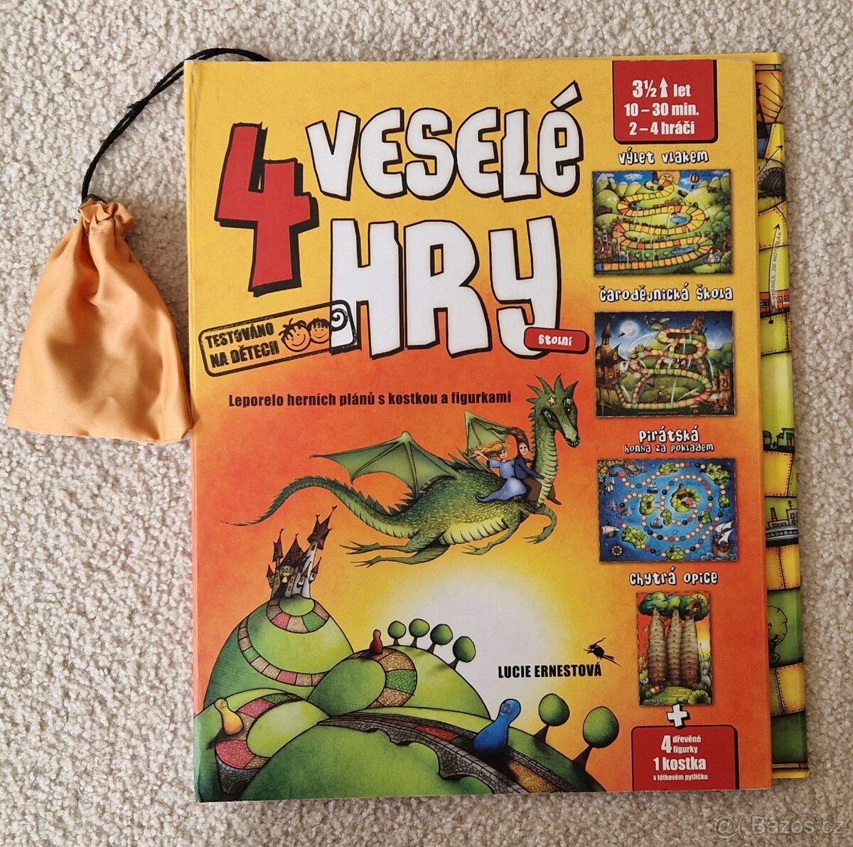 4 veselé hry stolní, od Lucie Ernestové.