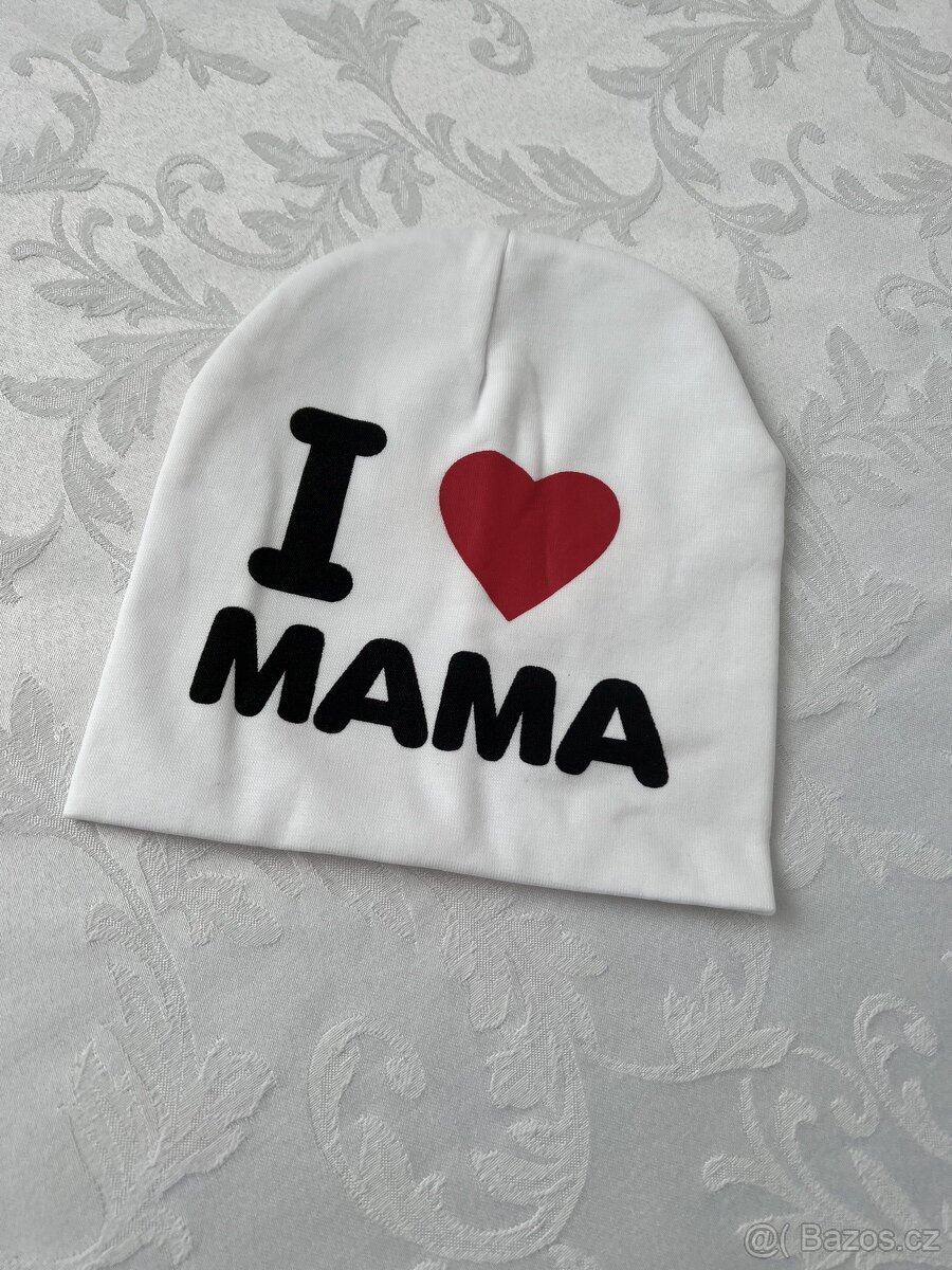 I LOVE MAMA - nová děts. čepička – foto i s metrem