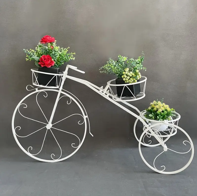 Kovové kolo, bicykl pro květináče, dekorace