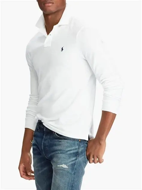 RALPH LAUREN PÁNSKÉ WHITE BÍLÉ POLO TRIKO S