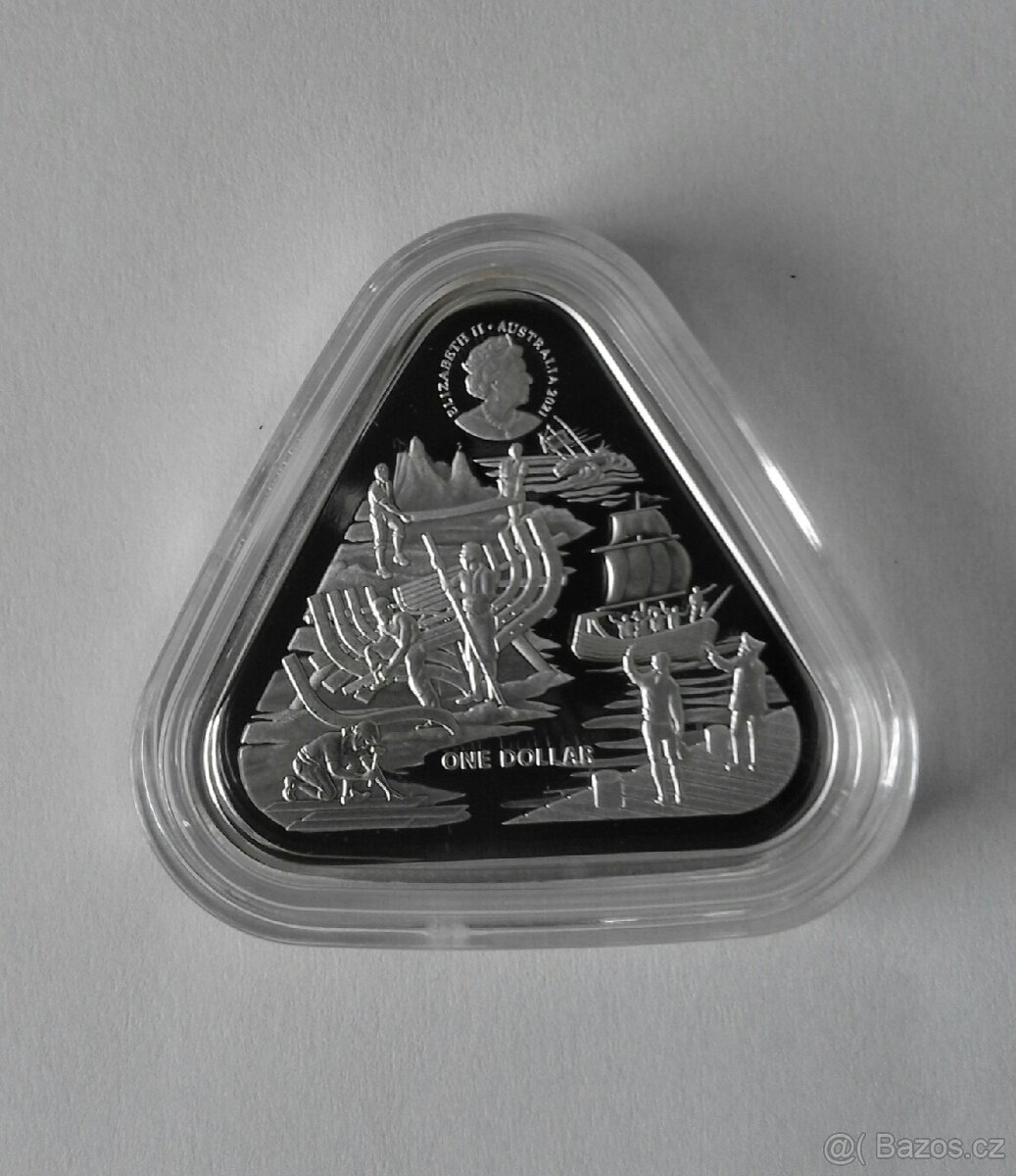 Stříbrná mince loď Zeewijk 1 oz ve tvaru trojúhelníku