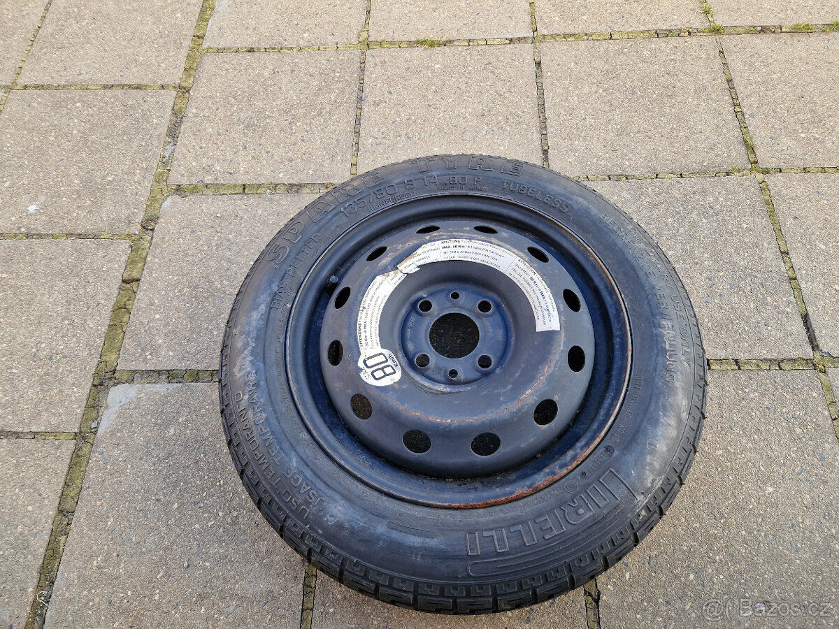dojezdové kolo, rezerva 4x98 R14