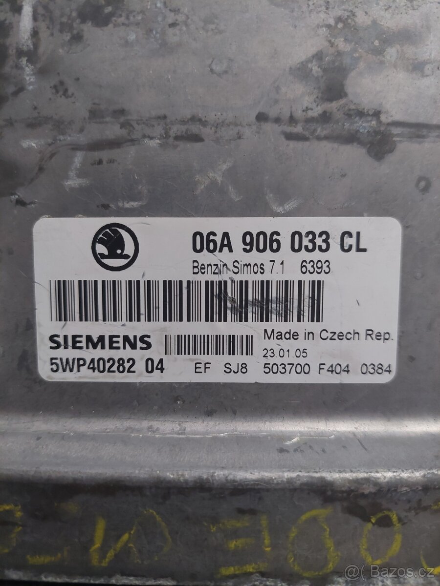 Řídící jednotka motoru Škoda Octavia 2 1.6 MPI 75 kW BGU