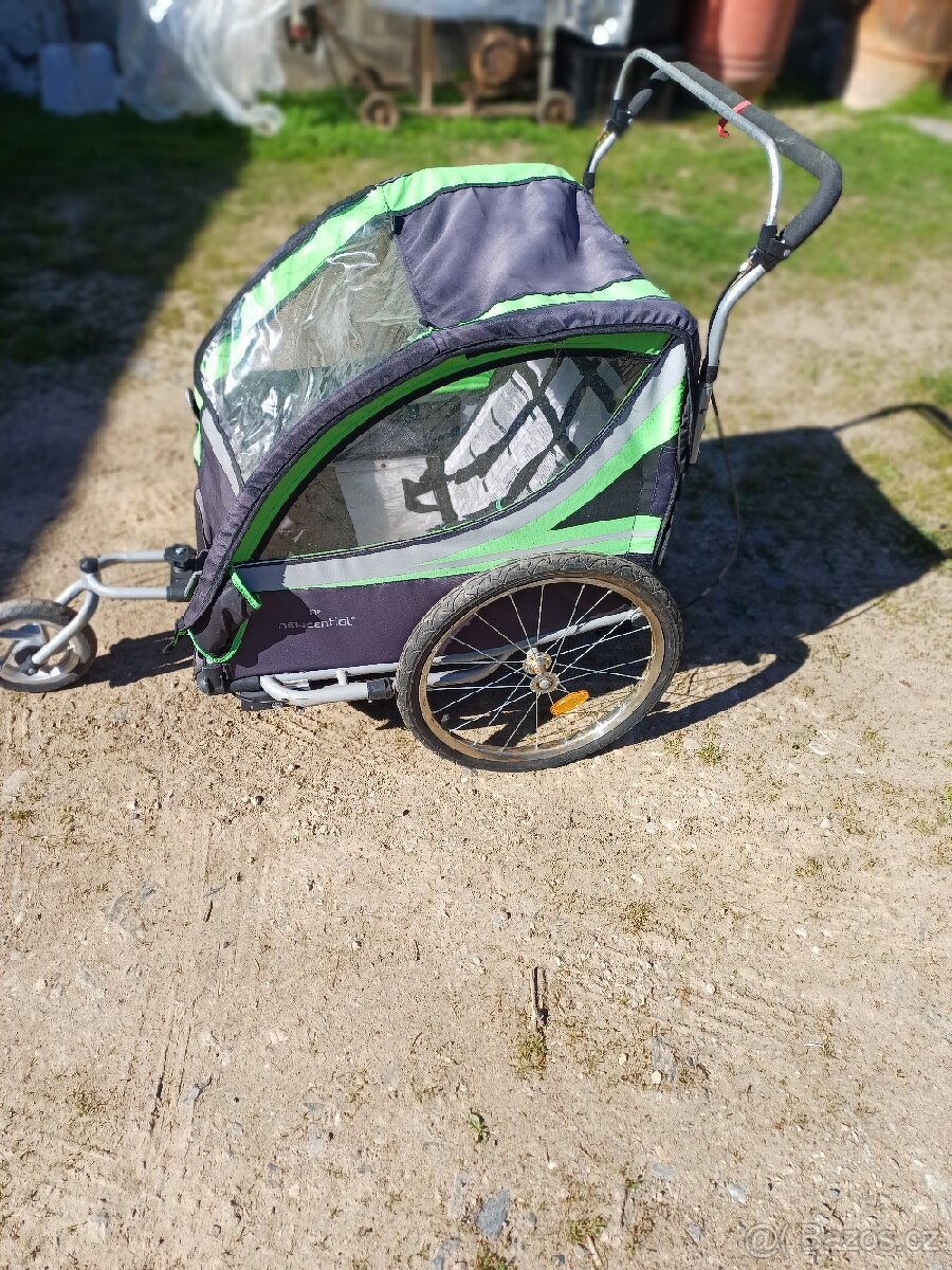 Dětský vozík za kolo pro jedno až dvě děti