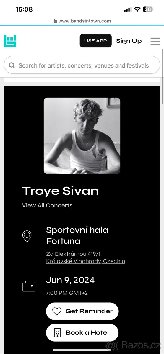 Troye Sivan 9.6.2024 - 2 lístky na staní