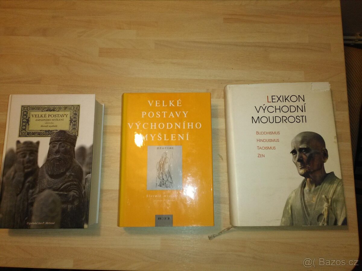 3 knihy Velké postavy západního a východního myšlení a Lexik