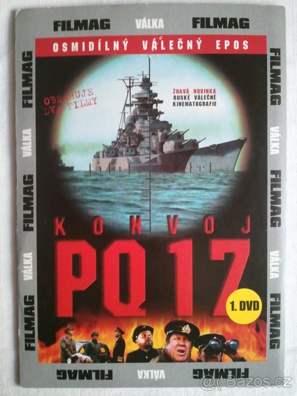 válečný velkofilm KONVOJ PQ17 (4x DVD)