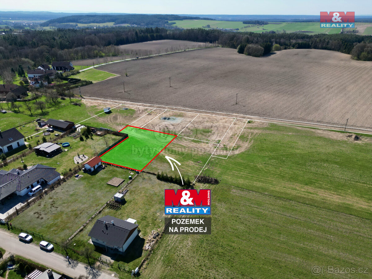Prodej pozemku k bydlení, 1196 m², Hřibiny-Ledská