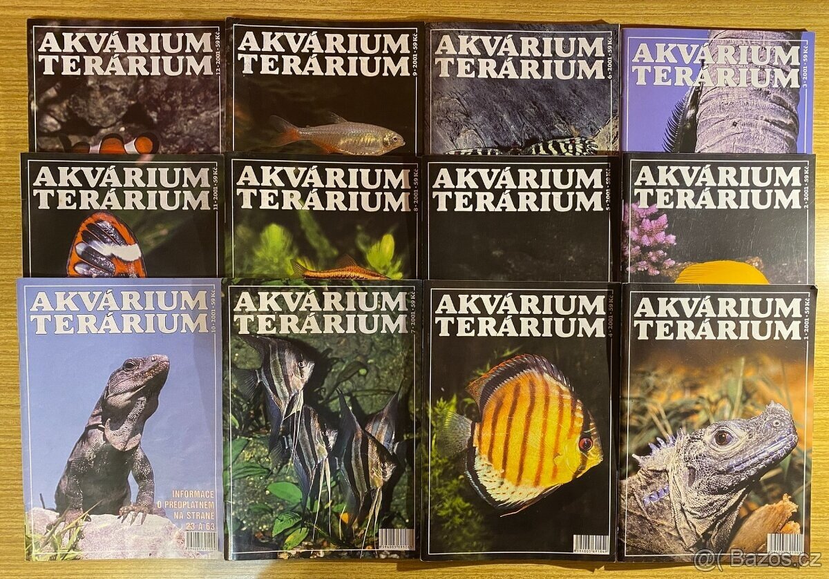Časopis Akvárium-Terárium 2001, celý ročník
