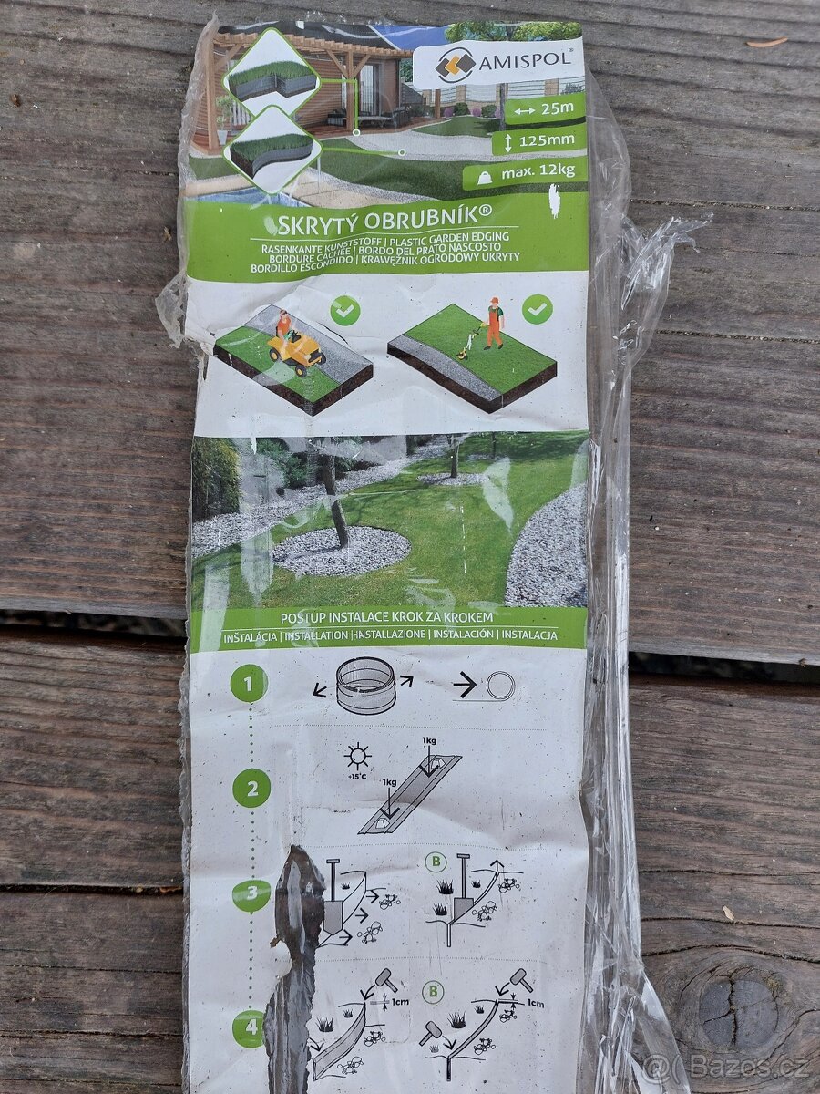 Amispol Skrytý Obrubník 12,5 cm x 25 m černý 1 ks