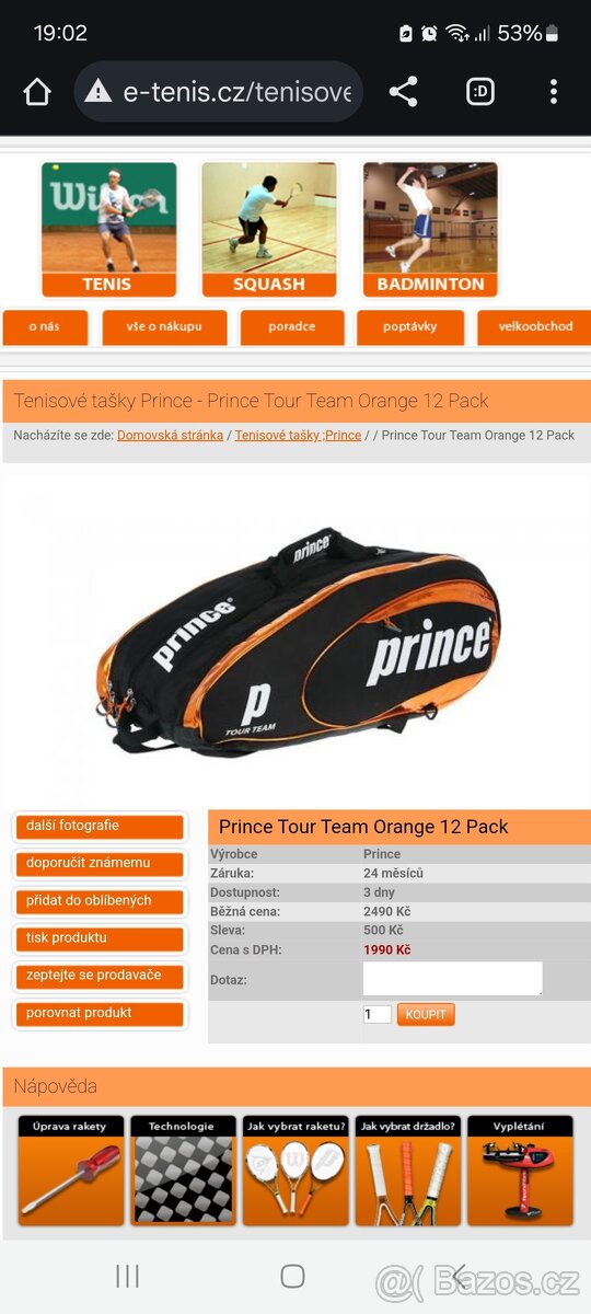 Tenisovy bag Prince tour team