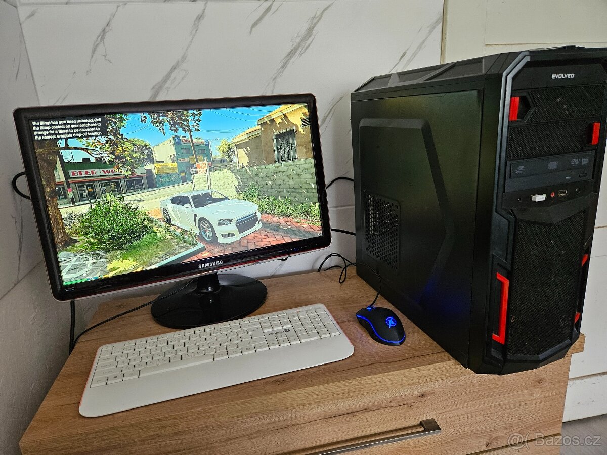 Herní pc FX-4100 8gb ddr3 GTX460 1gb lcd 24" full hd GTA5