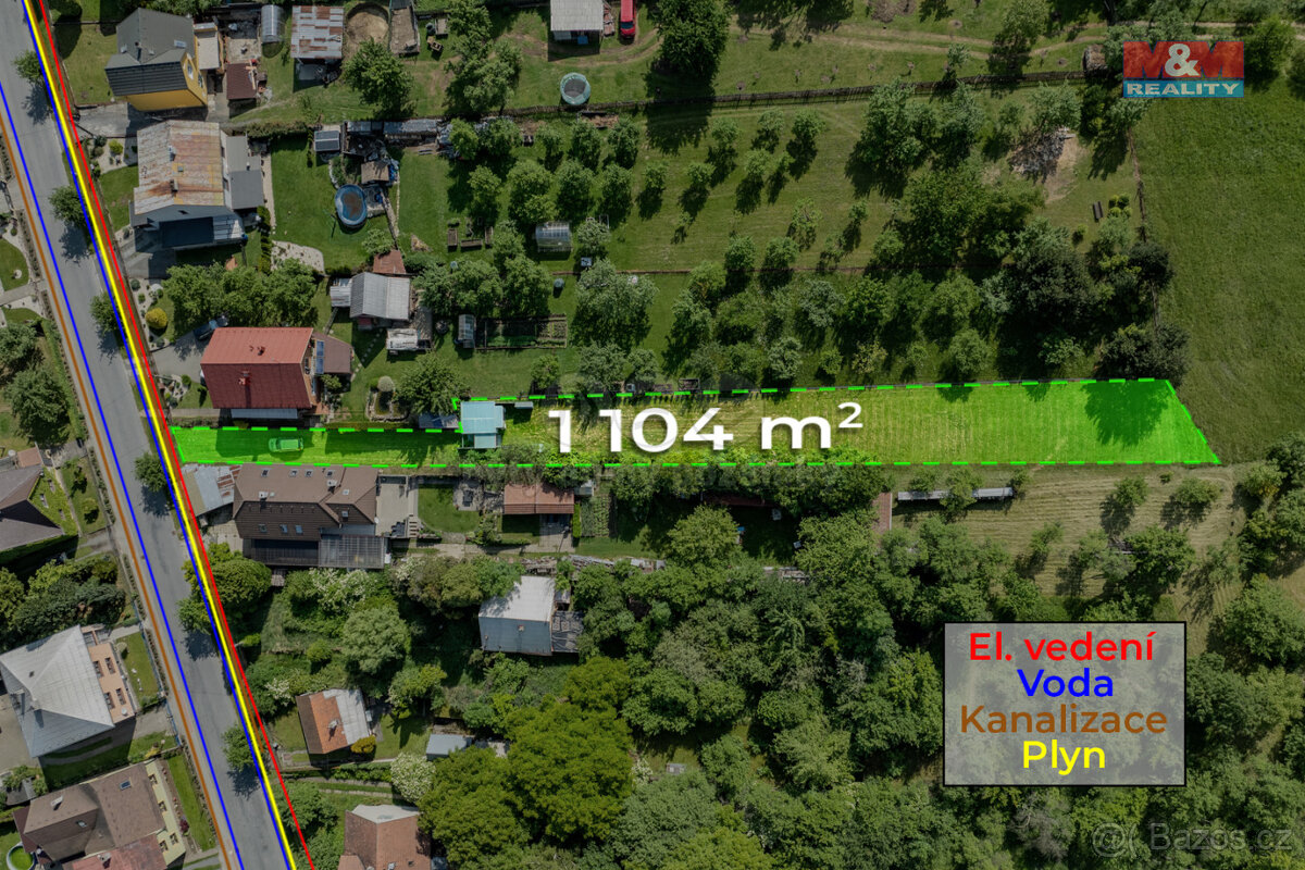 Prodej pozemku k bydlení, 1104 m², Loučka