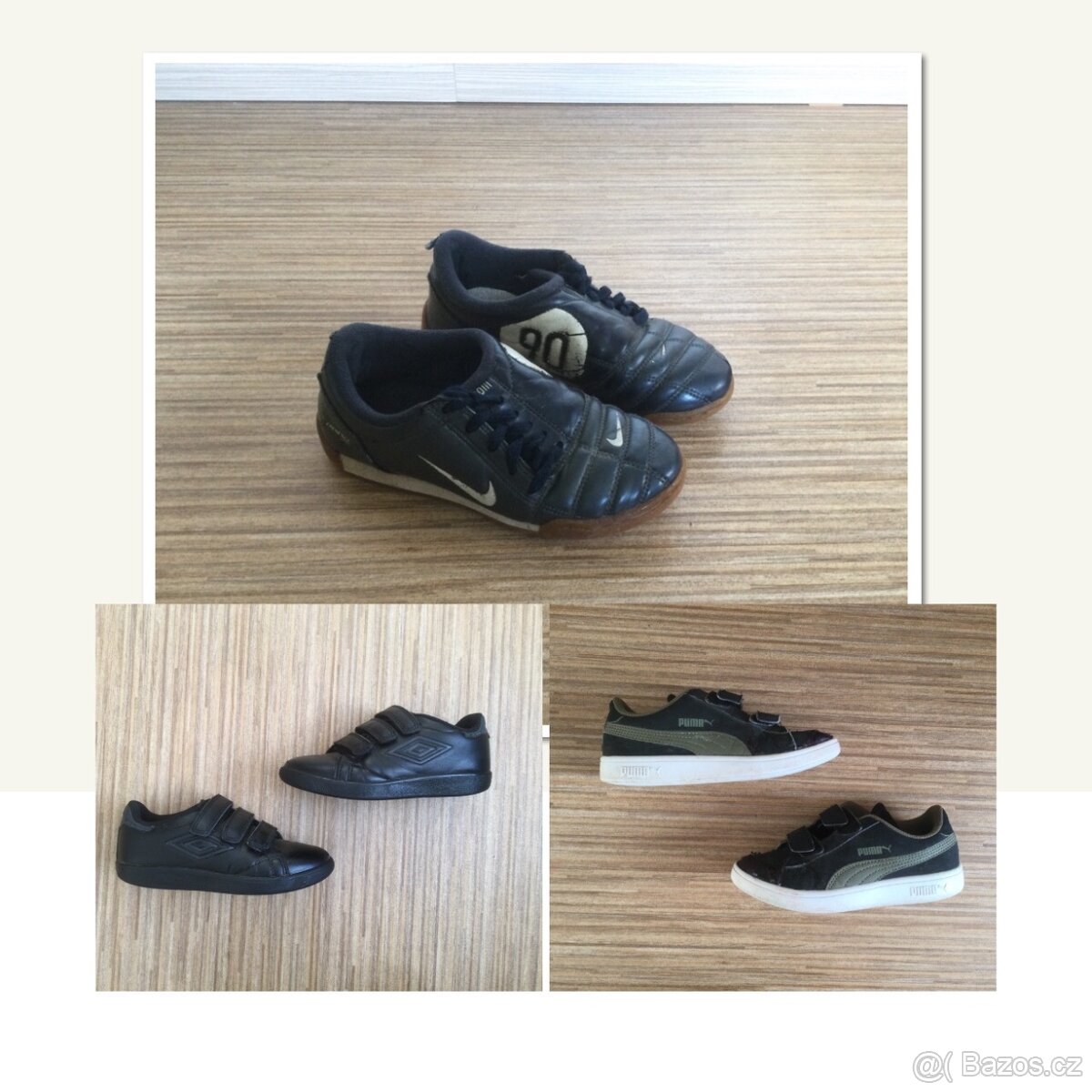 Boty zn. NIKE, UMBRO, PUMA vel. 30 a 31, 1x ZDARMA