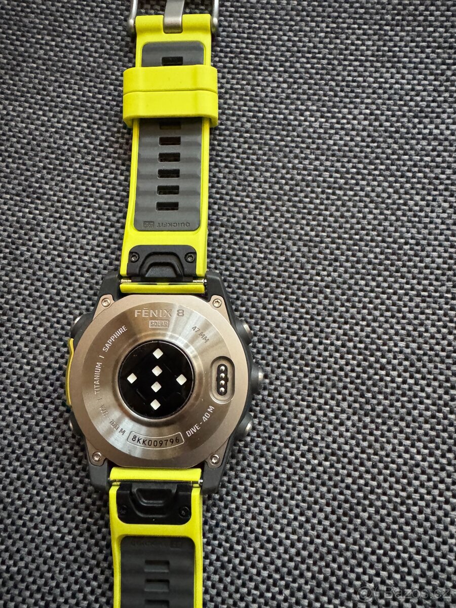 Prodám Garmin Fenix 8, 47 mm, solar, titanium, saphire