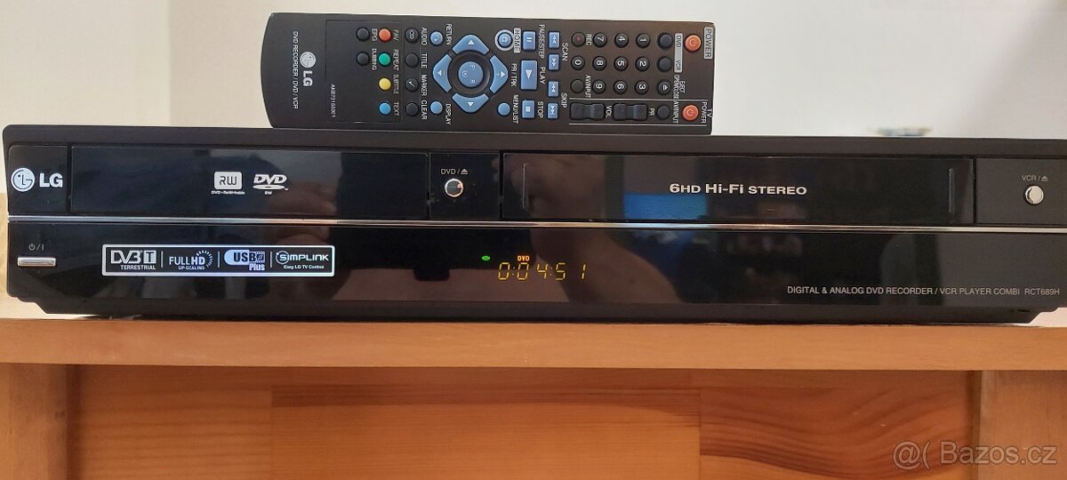 COMBO LG RTC 689H ZÁZNAM Z VHS NA DVD