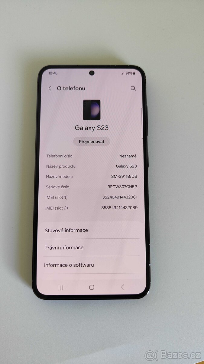Samsung Galaxy S23 S911B 8GB/128GB, Phantom Black
