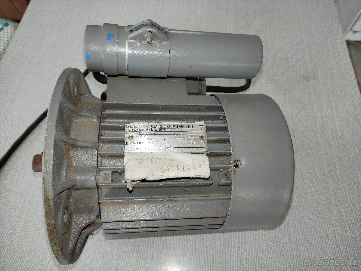 Nepoužitý elektromotor MEZ Mohelnice 0,75 kW, 2840 ot./min