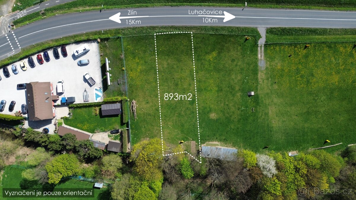 Stavebního pozemek 893 m² Hřivínův Újezd