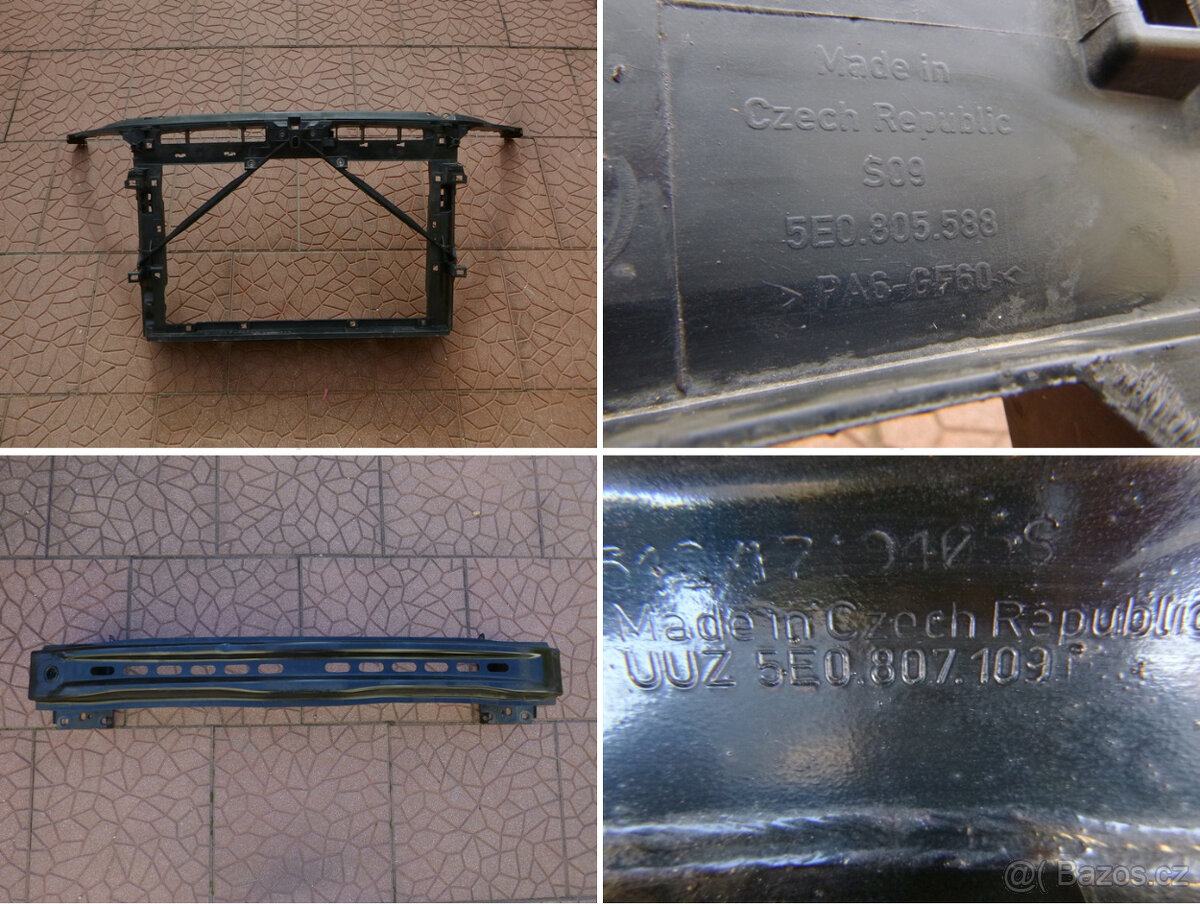 Škoda Octavia 3 III chladičovka čelo 5E0805588  výztuha