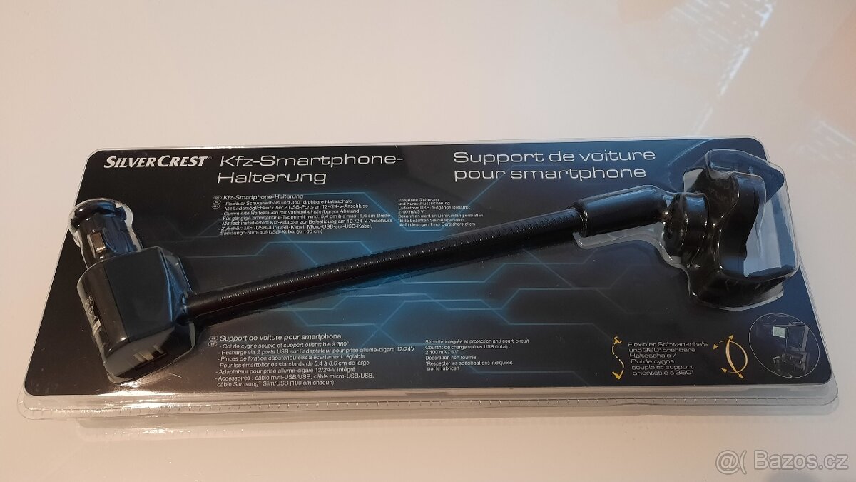 Nový otočný držák pro telefony do aut s nabíjením