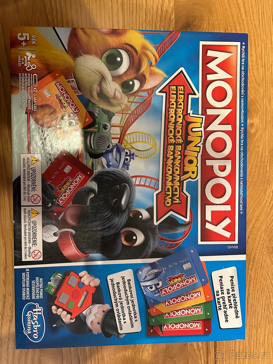 Desková hra Monopoly Junior elektronické bankovnictví
