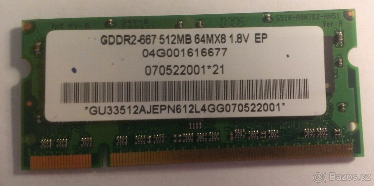 DDR2 SODIM 512MB